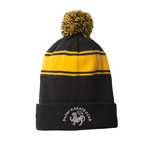 Bushi Karate - Stripe Pom Pom Beanie Thumbnail